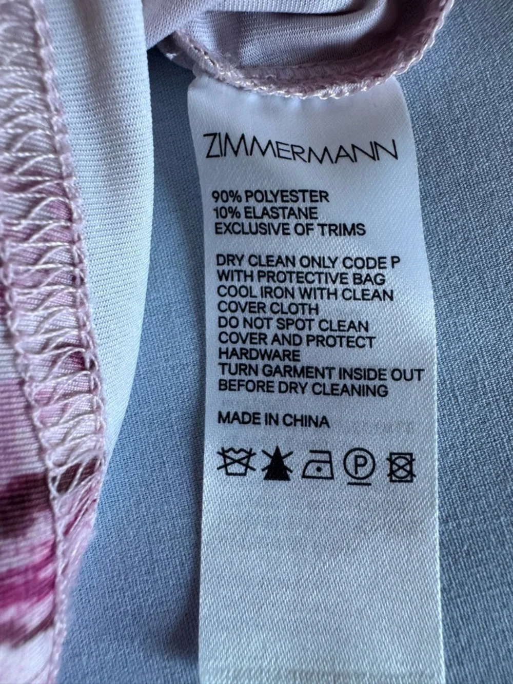 Zimmermann Wavelength Spliced Print Mini Dress Size AU 1 (US 4-6) Small. - Picture 16 of 16